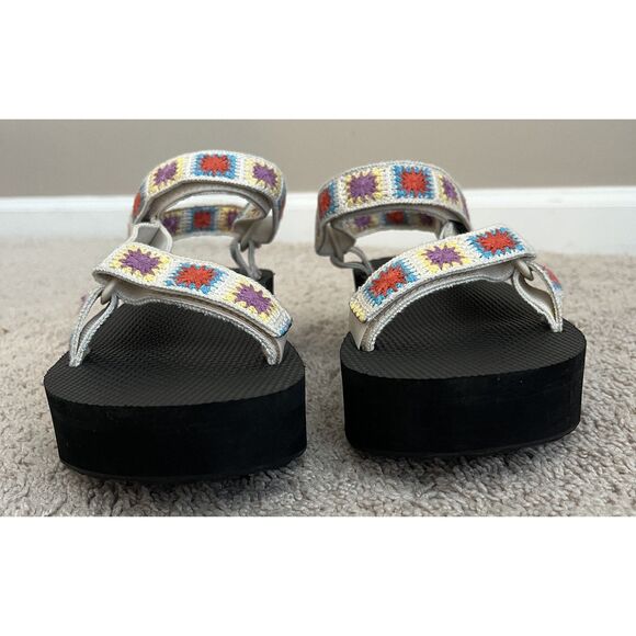 Teva Flatform crochet adjustable platform boho sandal, Women's 8 - Picture 1 of 10
